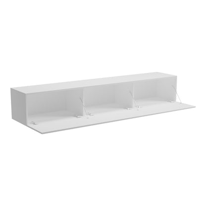 Wall-mounted TV cabinet with led Rival white 180x35x30cm