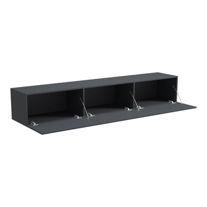 Wall-mounted TV cabinet with led Rival anthracite 180x35x30cm