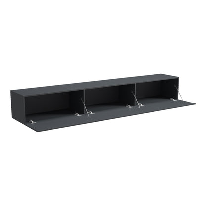 Wall-mounted TV cabinet with led Rival anthracite 210x35x30cm