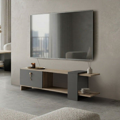 Standi TV cabinet in sonoma-anthracite 120x25x36.8cm