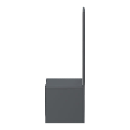 Kendi wall-mounted entrance furniture with mirror in anthracite-sonoma 49.1x31.3x90cm