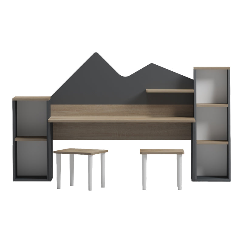 Children's desk with stool Dualto sonoma-anthracite 180x30x93.6cm