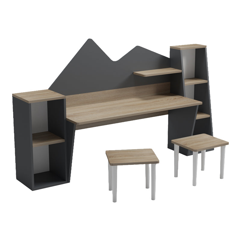 Children's desk with stool Dualto sonoma-anthracite 180x30x93.6cm