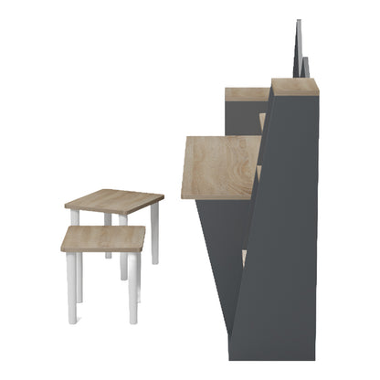 Children's desk with stool Dualto sonoma-anthracite 180x30x93.6cm