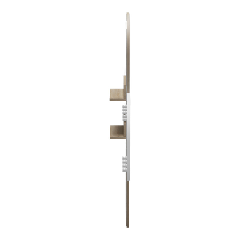 Entrance unit with coat rack and mirror Baunty sonoma-white 125x11x122cm