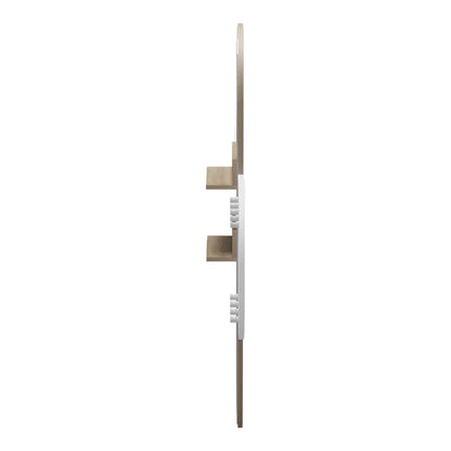 Entrance unit with coat rack and mirror Baunty sonoma-white 125x11x122cm
