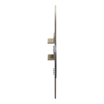 Entrance unit with coat rack and mirror Baunty sonoma-anthracite 125x11x122cm