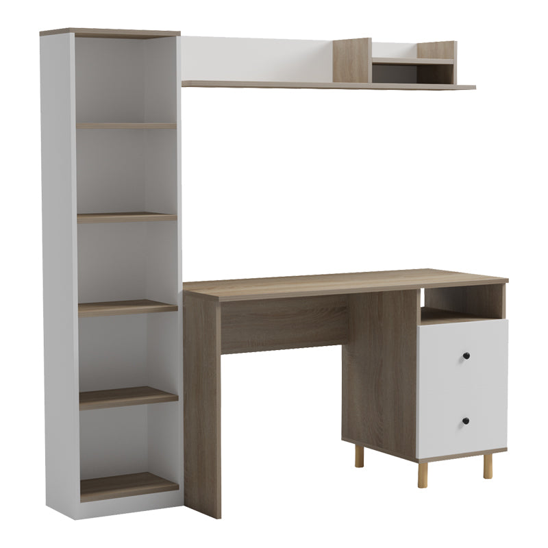 Office unit Kontor sonoma-white 160x50x158.2cm
