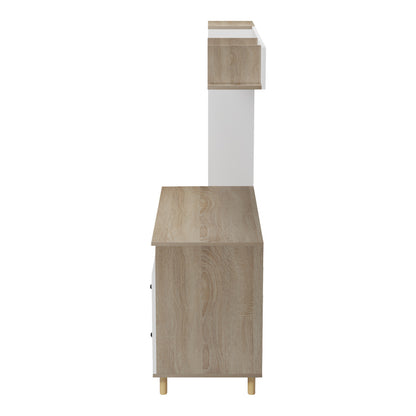 Office unit Kontor sonoma-white 160x50x158.2cm