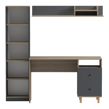 Office unit Kontor sonoma-anthacite 160x50x158.2cm