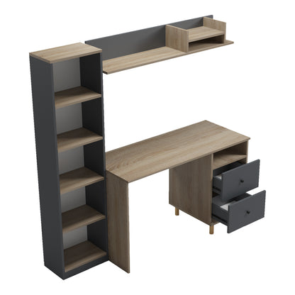 Office unit Kontor sonoma-anthacite 160x50x158.2cm