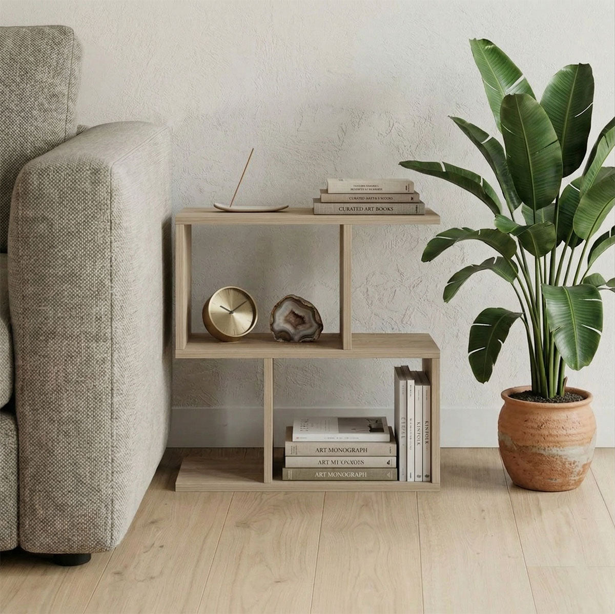 Wesmol side table-bookcase sonoma 50x20x50cm
