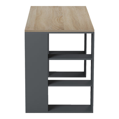 Office desk Praga anthracite-sonoma 140x60x75cm