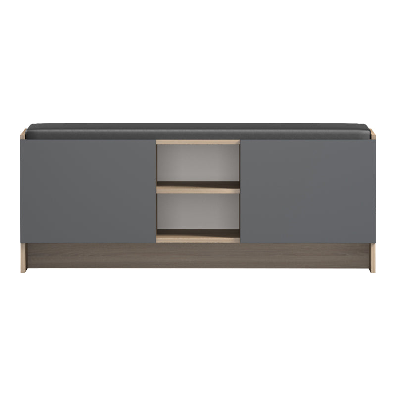 Entrance furniture stool-shoe rack Zulla 10 pairs sonoma-anthracite 110x37x43cm
