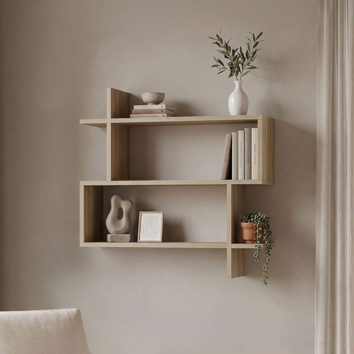 Parallel wall-shelf sonoma 70x22x65.5cm