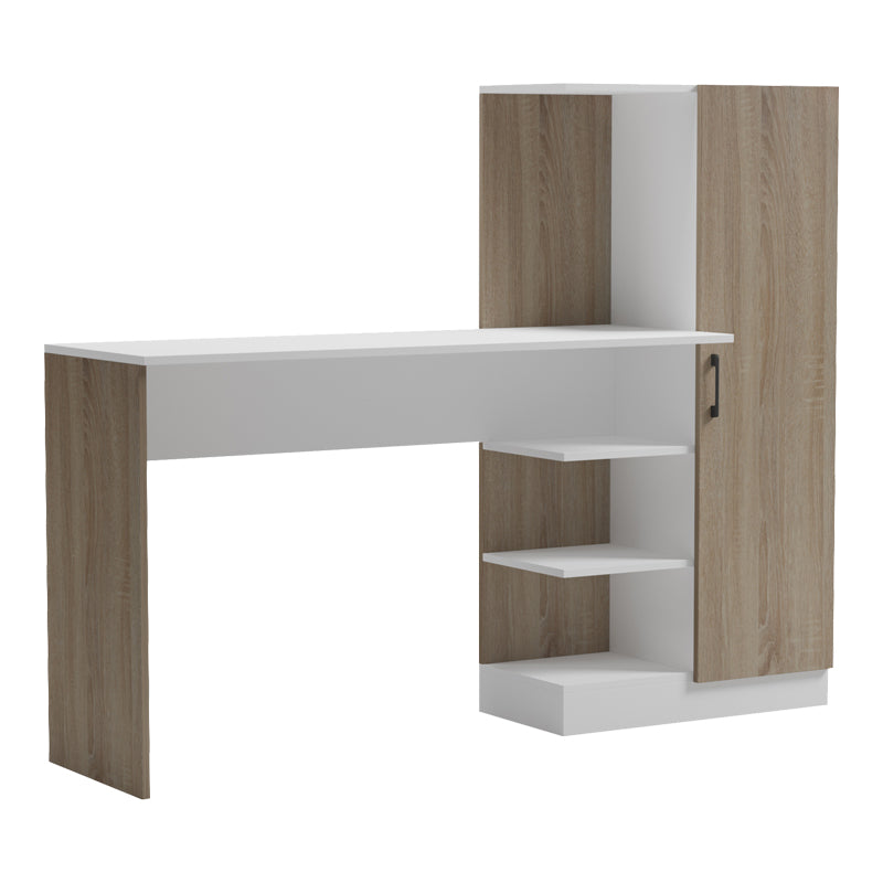 Office with bookcase and cabinet Ofisio sonoma-white 152.3x40x120cm
