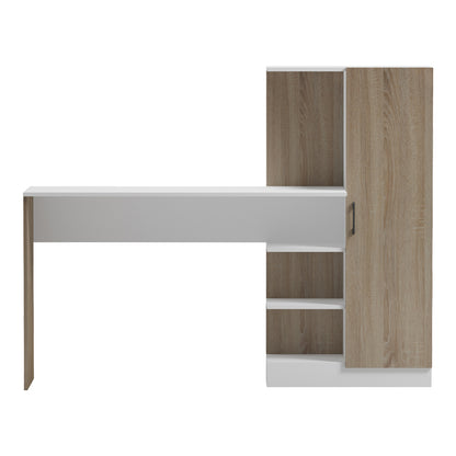 Office with bookcase and cabinet Ofisio sonoma-white 152.3x40x120cm