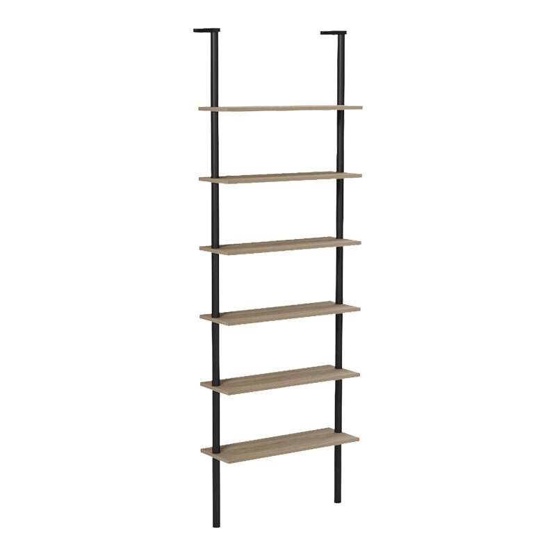 Wall bookcase Dimmo sonoma-black metal 60x20x180cm