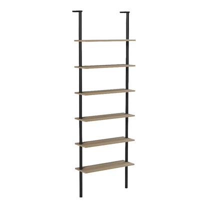 Wall bookcase Dimmo sonoma-black metal 60x20x180cm