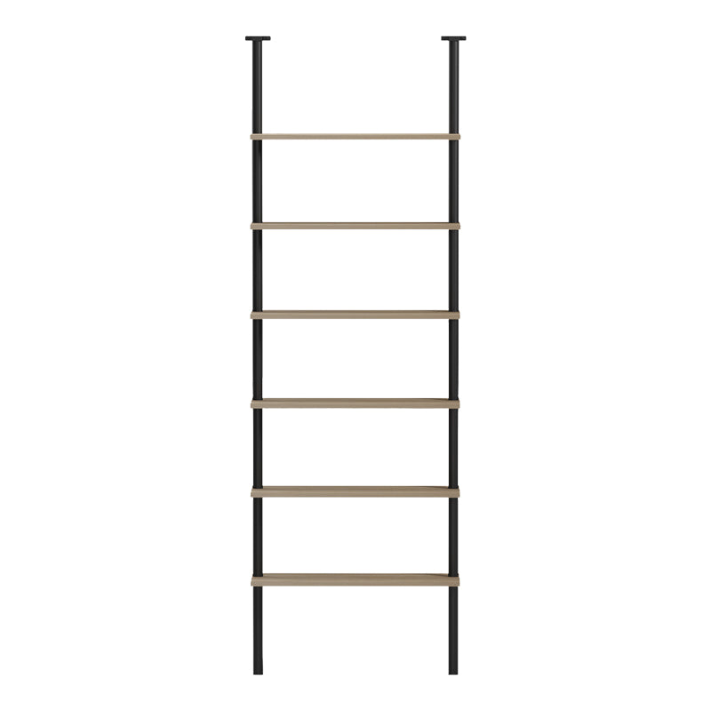 Wall bookcase Dimmo sonoma-black metal 60x20x180cm