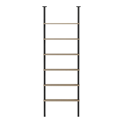 Wall bookcase Dimmo sonoma-black metal 60x20x180cm