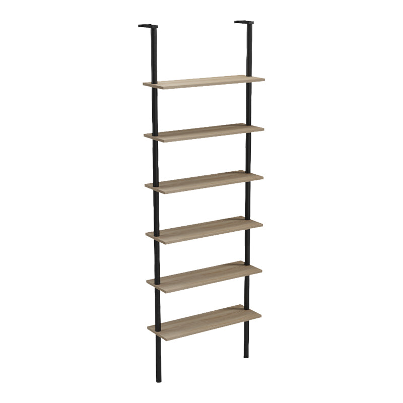 Wall bookcase Dimmo sonoma-black metal 60x20x180cm