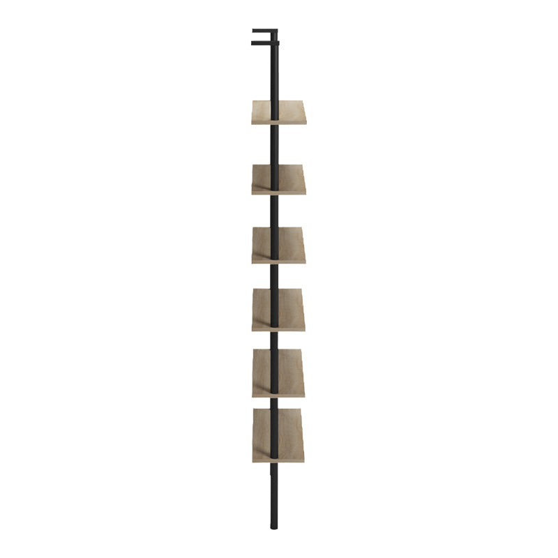 Wall bookcase Dimmo sonoma-black metal 60x20x180cm
