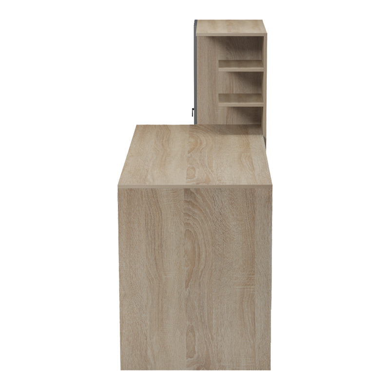 Desk with bookcase Felanbo sonoma-anthracite 160x60x125cm