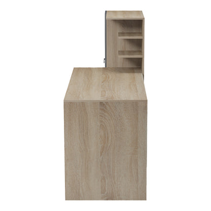 Desk with bookcase Felanbo sonoma-anthracite 160x60x125cm