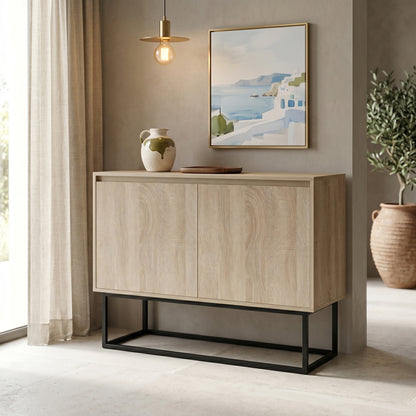 Buffet Dabia sonoma-black metal leg 100x40x74cm