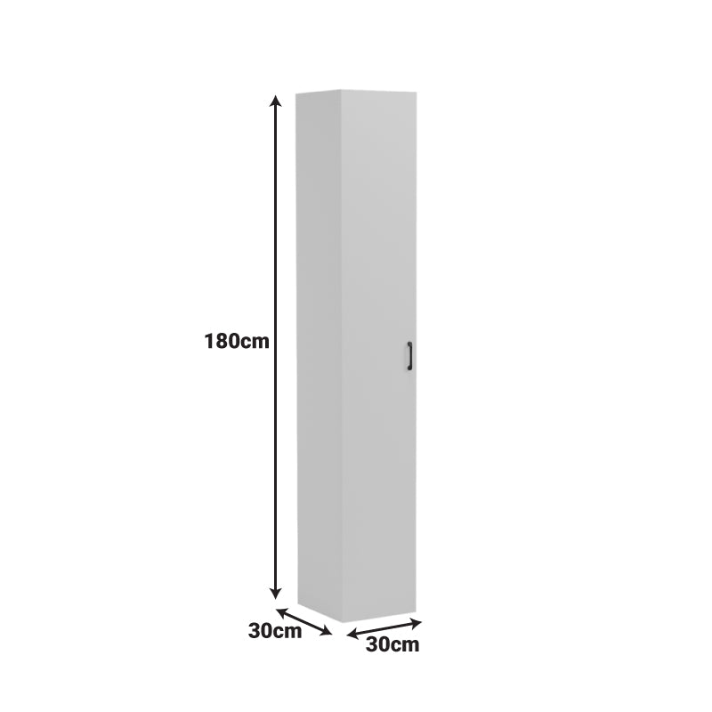 Column-cabinet Anira white 30x30x180cm