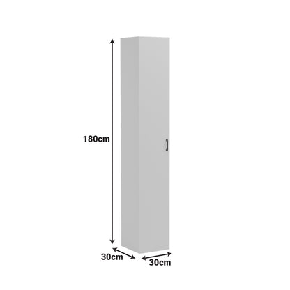 Column-cabinet Anira white 30x30x180cm