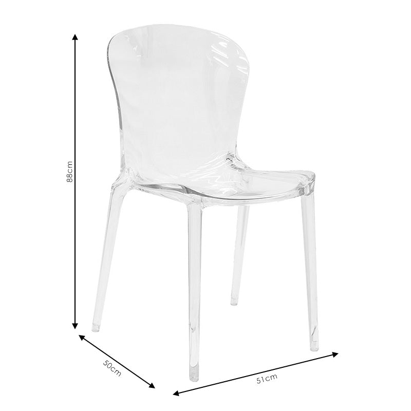 Chair Sawyer pakoworld PC color grey transparent