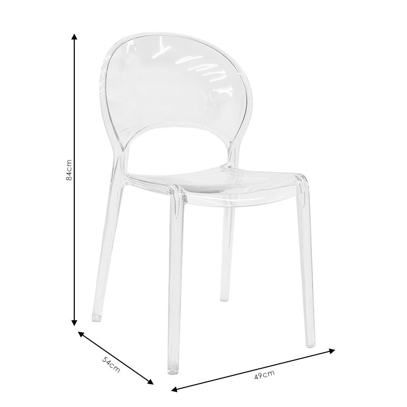 Chair Orison pakoworld PC color grey transparent