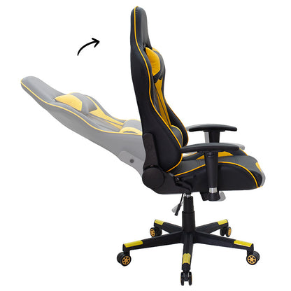 Office Gaming chair Miel pakoworld PU black-yellow