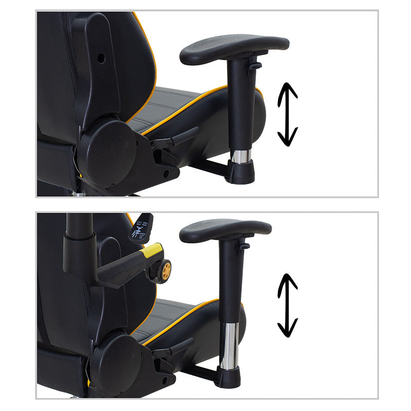 Office Gaming chair Miel pakoworld PU black-yellow