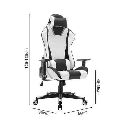 Office Gaming chair Mazol pakoworld pu black-white 66x56x135cm