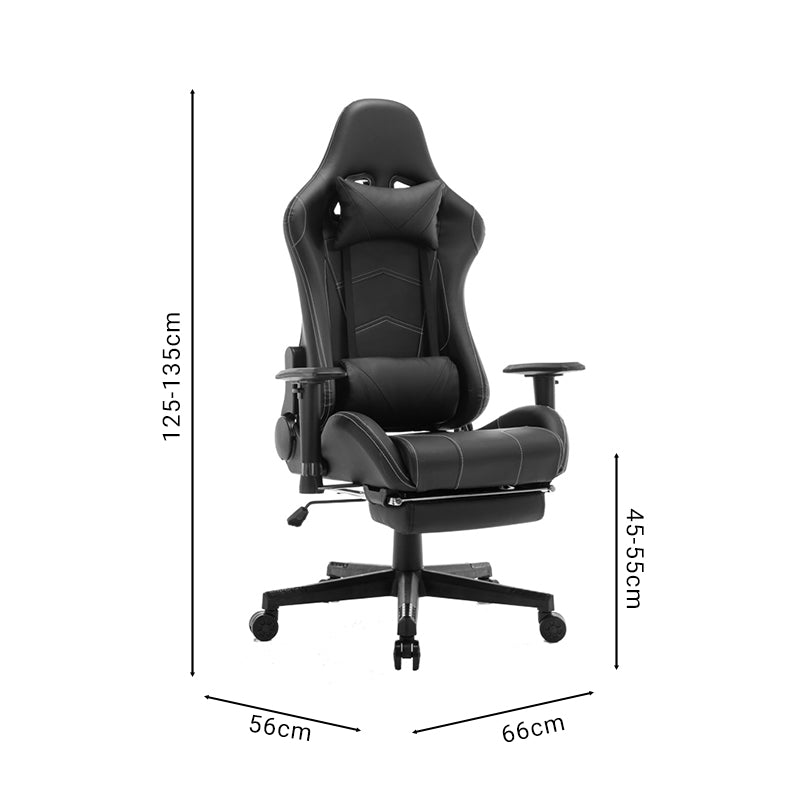 Office Gaming chair Zeldo pakoworld pu black 66x56x135cm