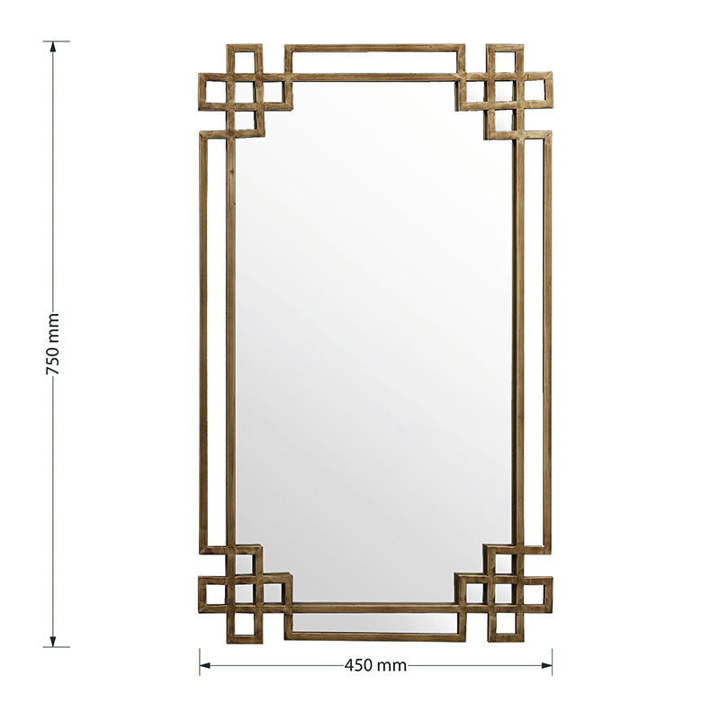 Mirror Ranto pakoworld golden 45x2x75cm