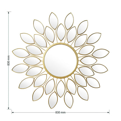 Mirror Flower pakoworld golden 83x2.5x83cm