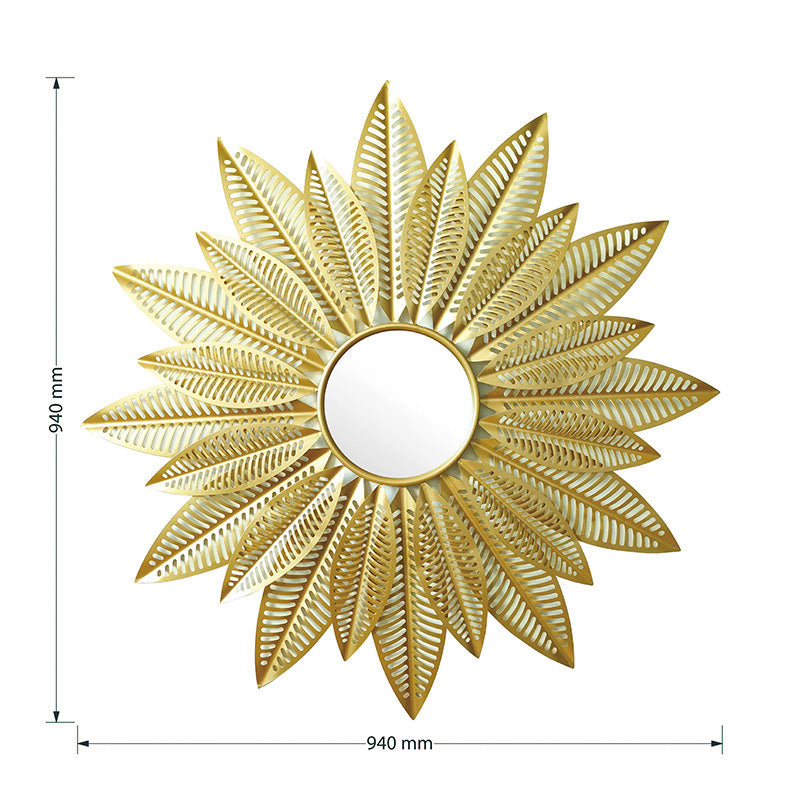 Mirror Leaf pakoworld golden 94x6x94cm