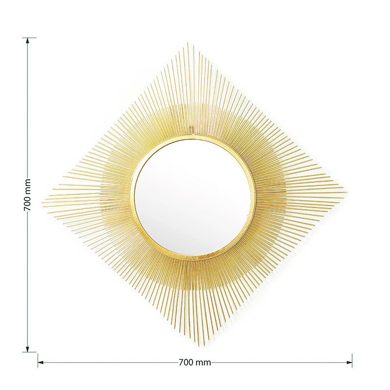 Mirror Sunshine pakoworld golden 70x3x70cm