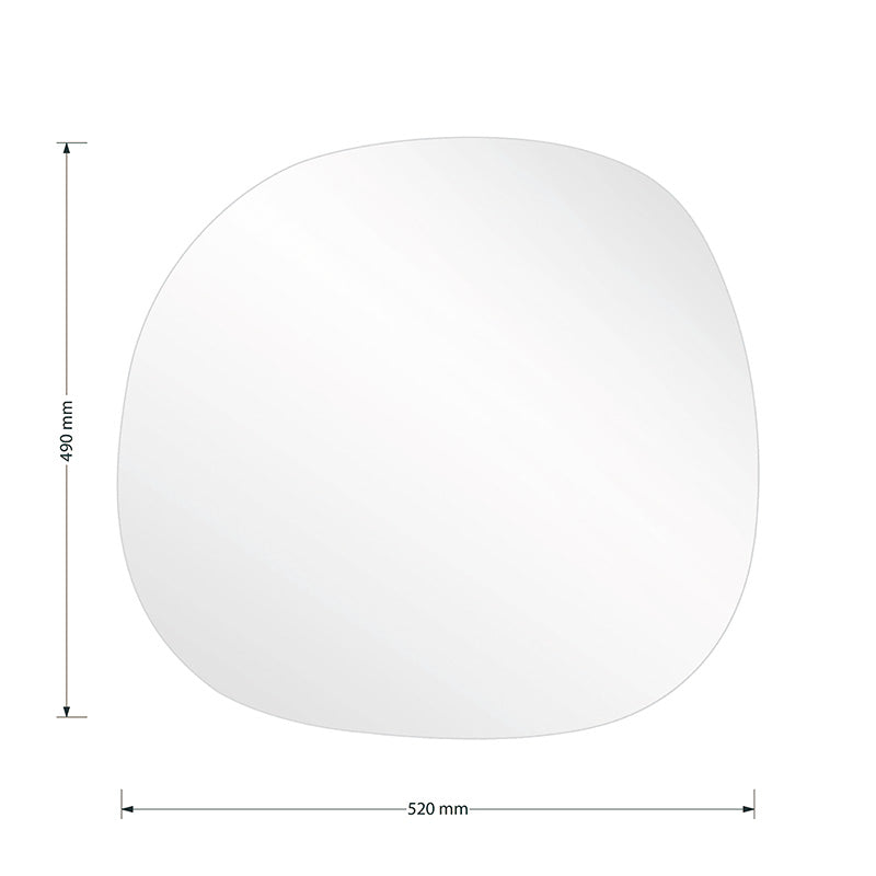 Frameless 1 mirror pakoworld black 49x1.2x52cm