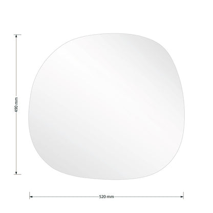 Frameless 1 mirror pakoworld black 49x1.2x52cm