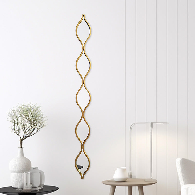 Mirror Deco 1 pakoworld golden 12.7x2.5x129.5cm