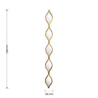 Mirror Deco 1 pakoworld golden 12.7x2.5x129.5cm