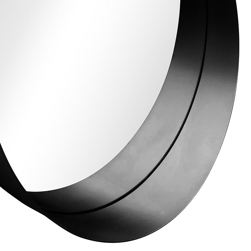 Mirror Round 3 pakoworld black 50x8x50cm