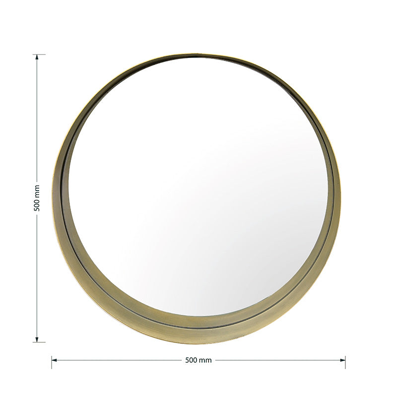 Mirror Round 3 pakoworld golden 50x8x50cm