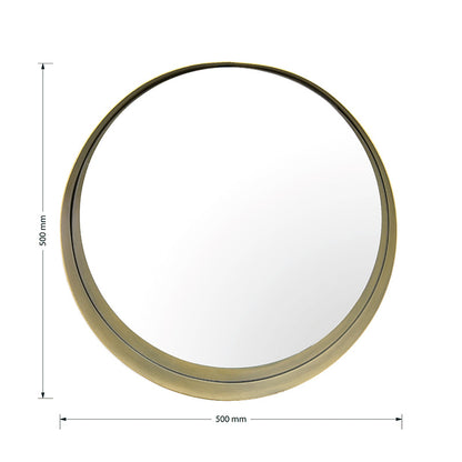 Mirror Round 3 pakoworld golden 50x8x50cm