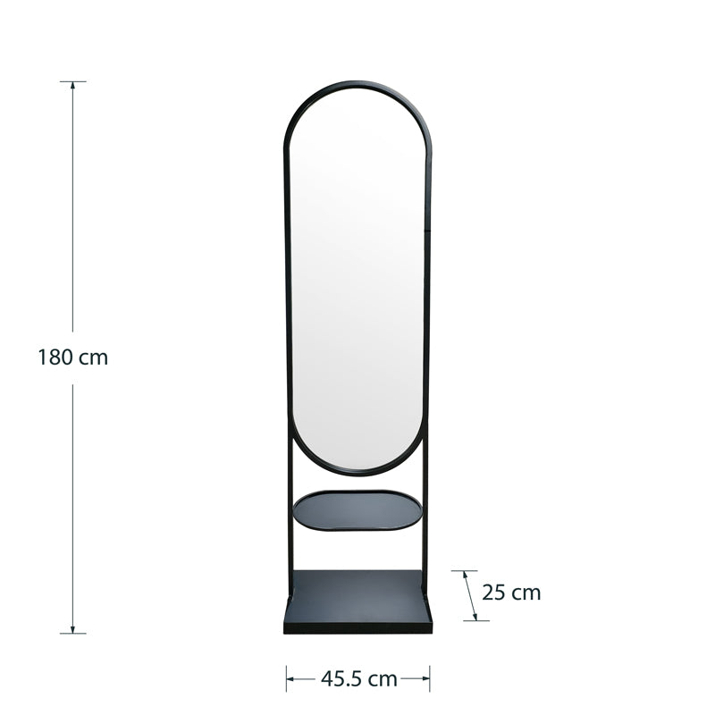 Mirror Anelsa pakoworld black 45.5x25x180cm